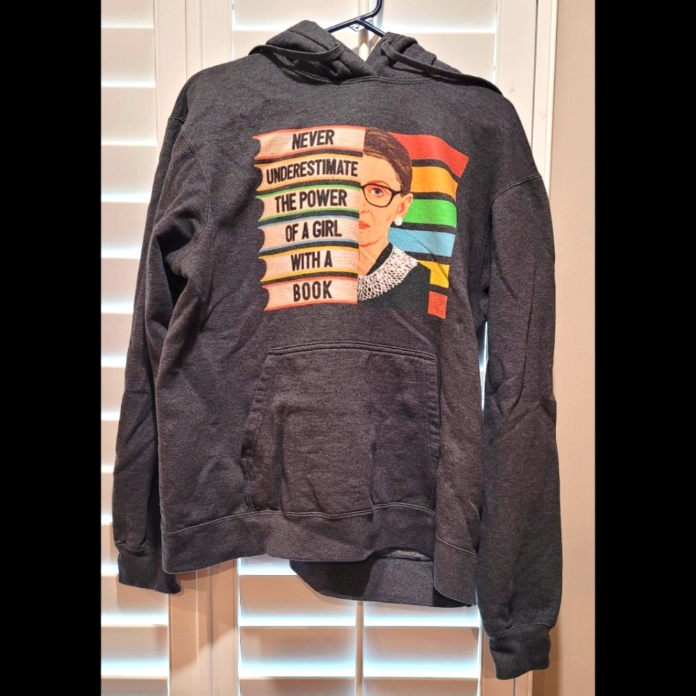 Ruth Bader Ginsburg Graphic Hoodie, Ladies L